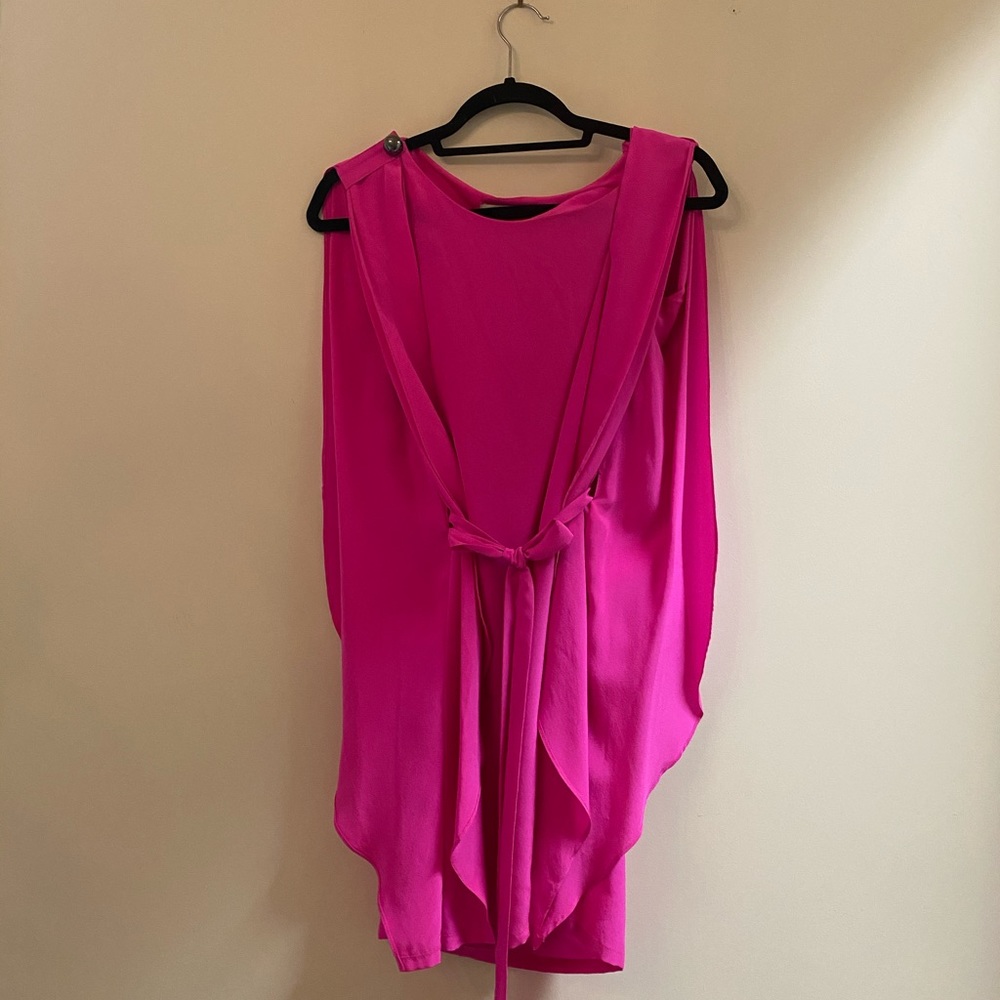 Pink silk dress